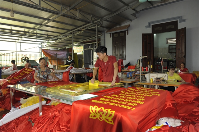 Trade village busy making flags ahead of national election