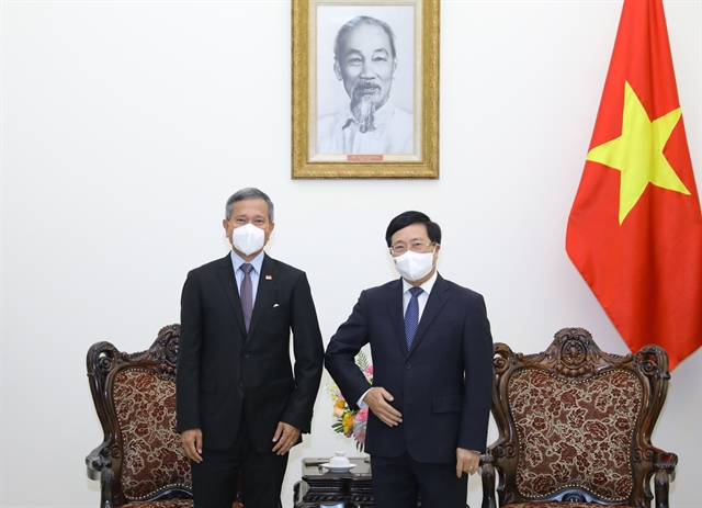 Deputy PM Phạm Bình Minh receives visiting Singaporean Foreign Minister