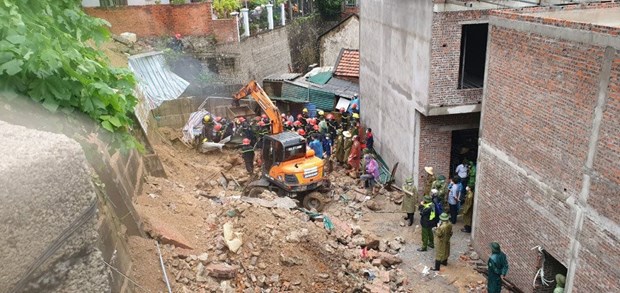 Three people killed in landslide