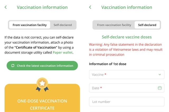 PC-COVID app now allows users to self-updated vaccination status