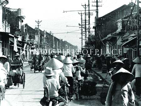 The city that was: A photo taken of Ha Noi The city that was: A photo taken of Ha Noi's Old Quarter, where cyclos and bicycles were a popular means of transport.