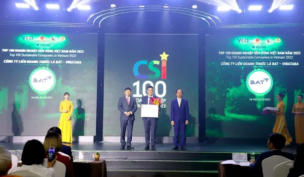 BAT maintains place in ‘Top 100 Sustainable Businesses in Vietnam’