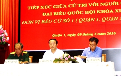 State President meets voters in southern HCMC