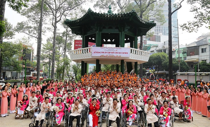 Through the lens: Biggest wedding ever for people with disabilities at pagoda