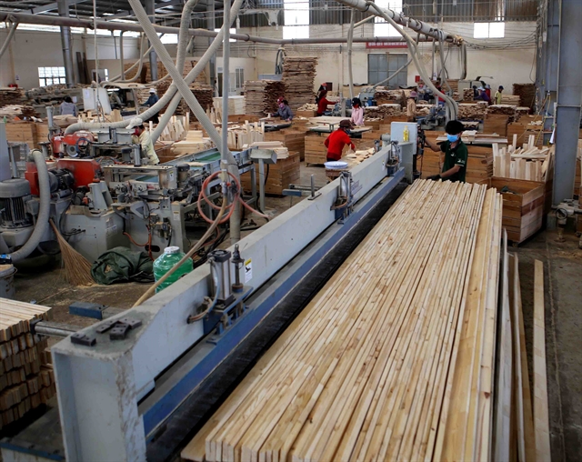 A factory processing and producing wood