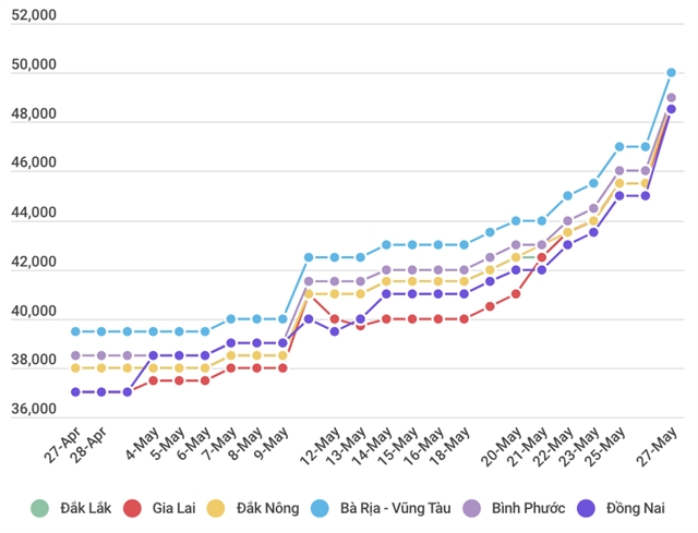 Việt Nam domestic pepper prices hit one-year high