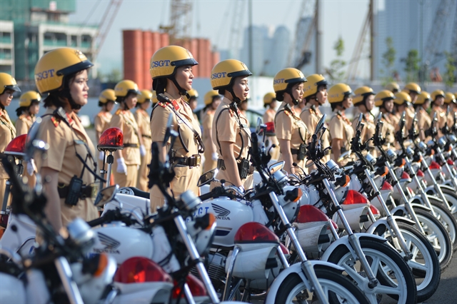 HCM City unveils all-female police escort team