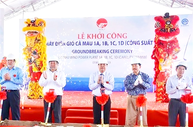 Construction of wind power project begins in Cà Mau