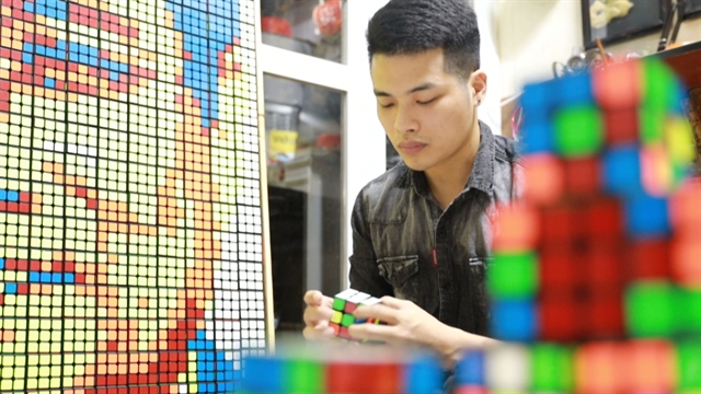 Vietnamese Rubik's cube artists wins fame