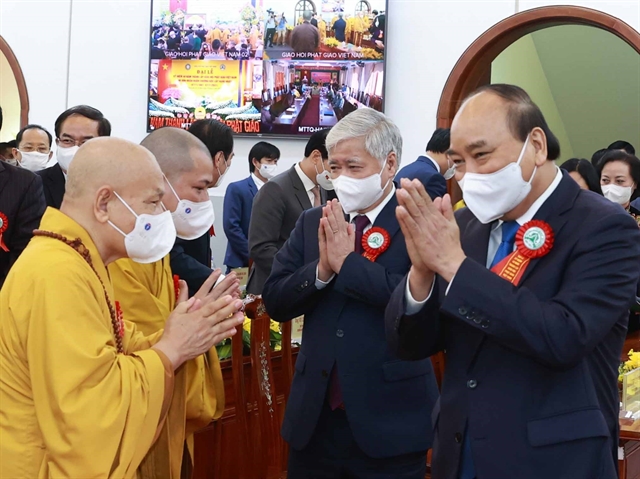 President praises Buddhist Sanghas dedication to country