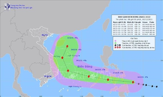 All coastal localities told to urgently deploy measures to prepare for typhoon Rai