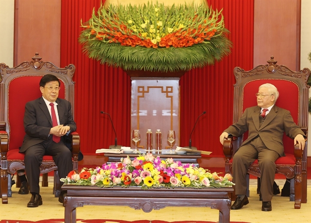 Party General Secretary and President Trọng holds talks with Chinese Minister of Public Security