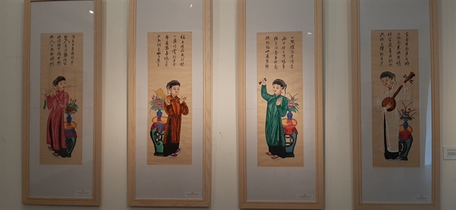 National fine arts museum displays folk paintings for Tết