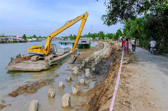 Erosion worsening along Mekong Delta rivers coast