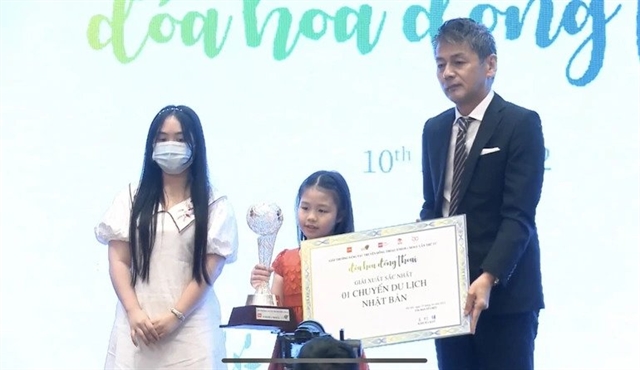 8-year-old Hanoian wins first prize at national folk tales competition