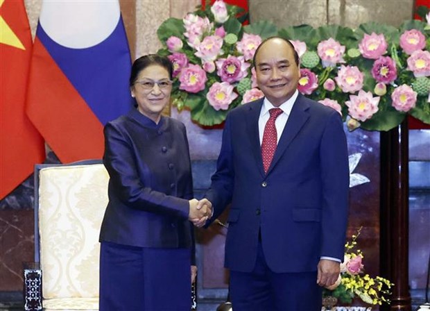 State leaders meet with Vice President of Laos Pany Yathotou