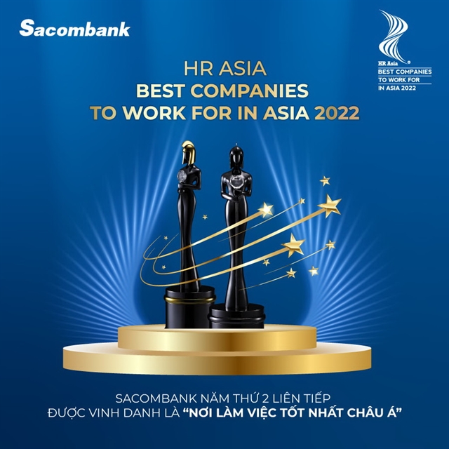 Sacombank again named among the best companies to work for in Asia