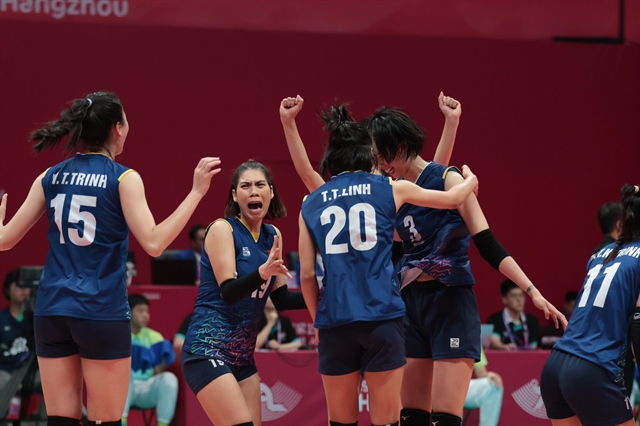 Việt Nam’s women volleyball team enter quarter-finals of Asian Games