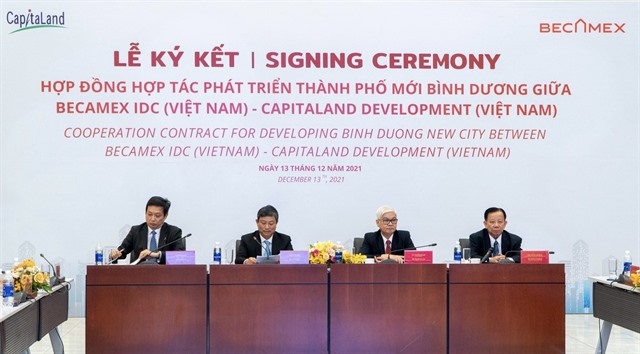 Becamex IDC CapitaLand ink deal on Bình Dương New City