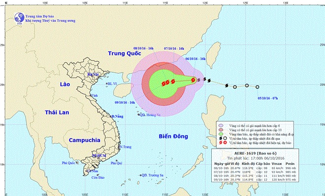 Typhoon Aere threatens northern, central regions